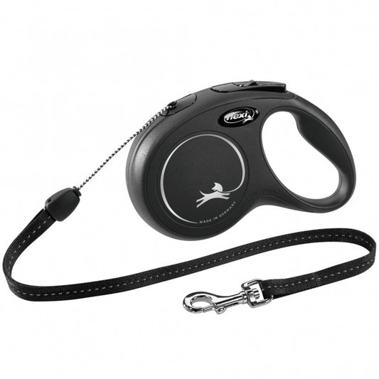 Flexi New Classic Snorline - Sort, 8 m