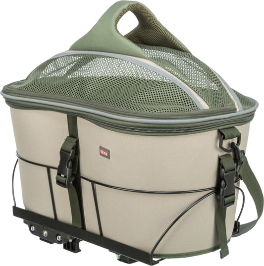 Trixie Cykelkurv til bagagebærer - Olivgrøn/Beige